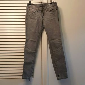 Lucky Brand Skinny Jeans Gray Lola Zip SZ 26 and 99% Cotton 1% Lycra